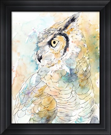 Framed Owl Majestic I Print