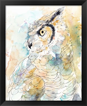 Framed Owl Majestic I Print