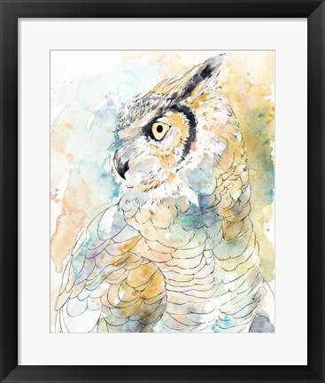 Framed Owl Majestic I Print