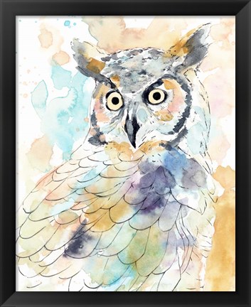 Framed Owl Majestic II Print