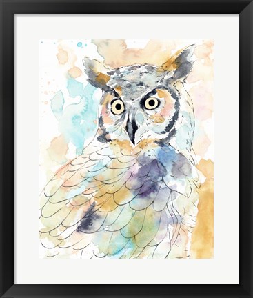 Framed Owl Majestic II Print