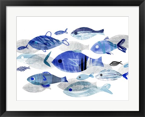 Framed Fish Parade II Print