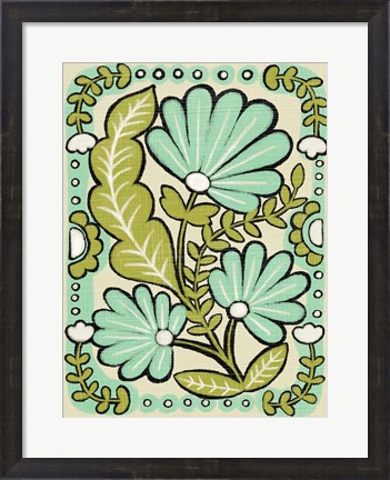 Framed Gouache Florals III Print