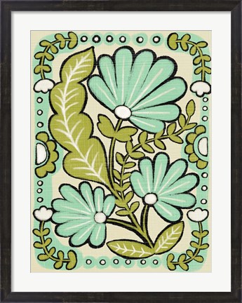 Framed Gouache Florals III Print