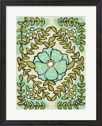 Framed Gouache Florals IV Print