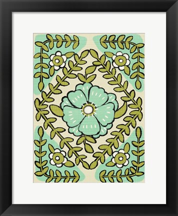 Framed Gouache Florals IV Print