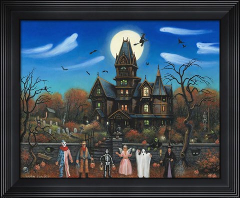 Framed Trick or Treaters Beware Print