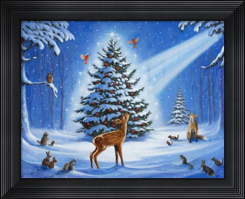 Framed Woodland Christmas Print