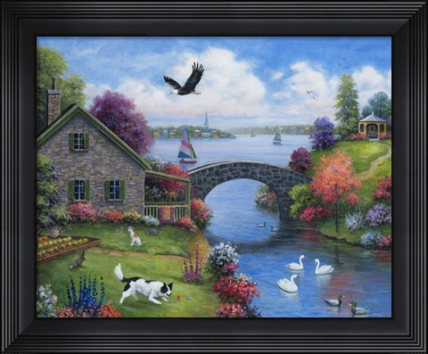 Framed Summer Inlet Print