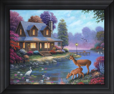 Framed Comfy Cozy Cottage Print