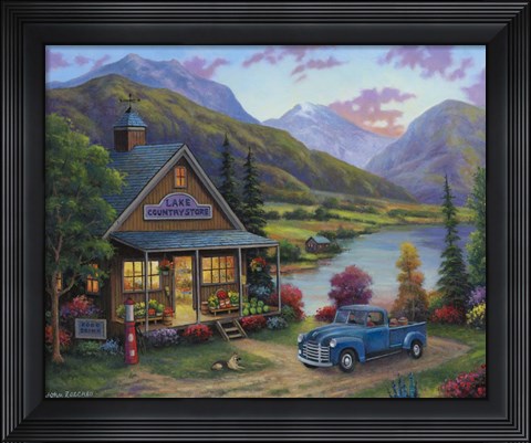 Framed Lake Contry Store Print
