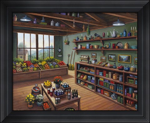 Framed Ma and Pop General Shop Print