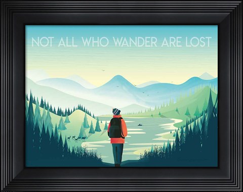 Framed Not All Who Wander Print