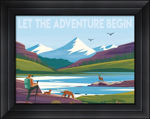 Framed Let the Adventure Print