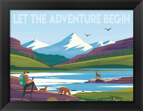 Framed Let the Adventure Print