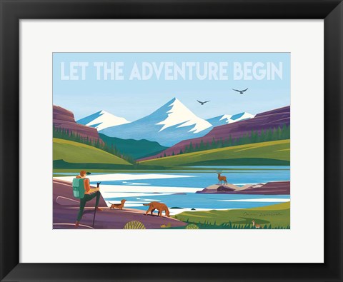 Framed Let the Adventure Print