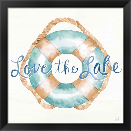 Framed Lake Love VI Print