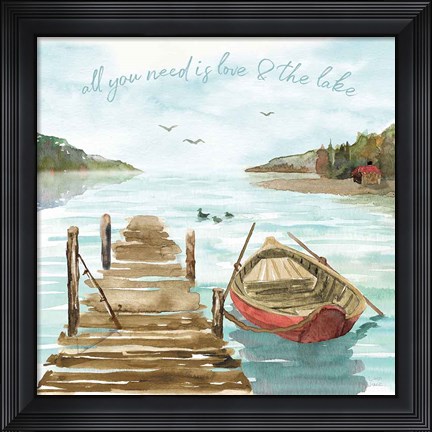 Framed Lake Love II Print