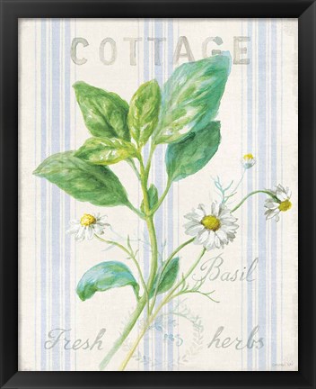 Framed Floursack Herbs IV Print