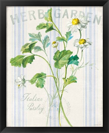 Framed Floursack Herbs II Print