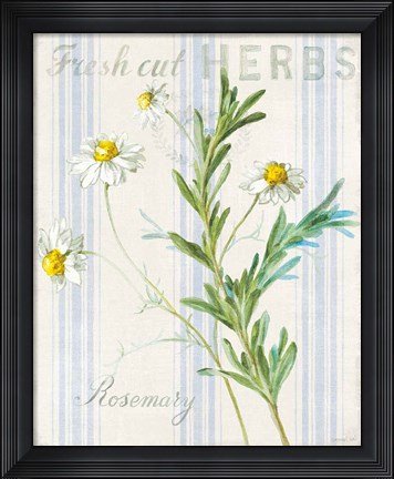 Framed Floursack Herbs I Print