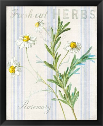 Framed Floursack Herbs I Print