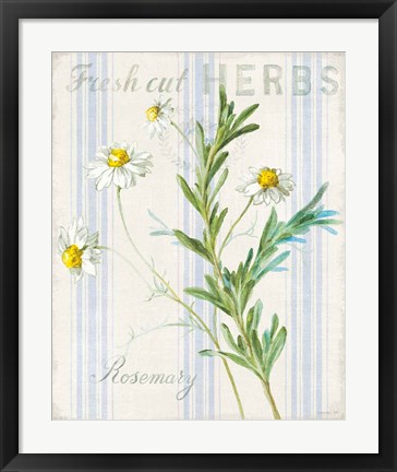 Framed Floursack Herbs I Print