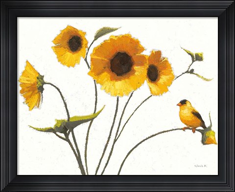 Framed Sunny Flowers IV Light Print
