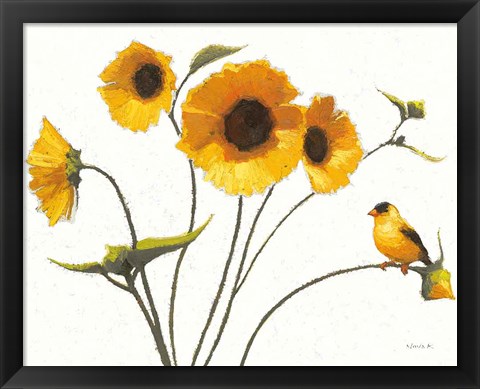 Framed Sunny Flowers IV Light Print
