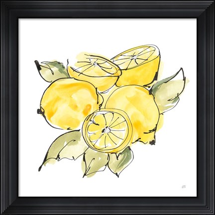 Framed Lemon Still Life IV Print
