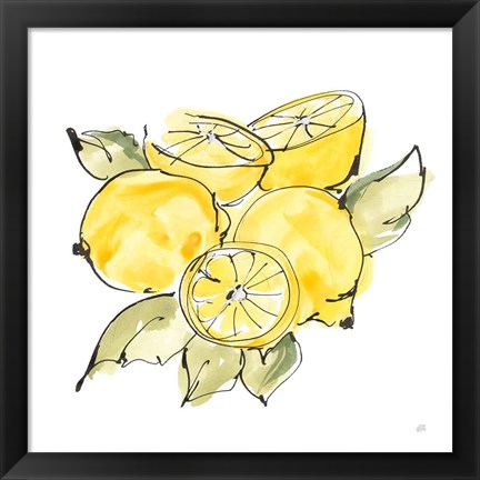 Framed Lemon Still Life IV Print