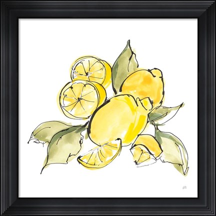 Framed Lemon Still Life III Print