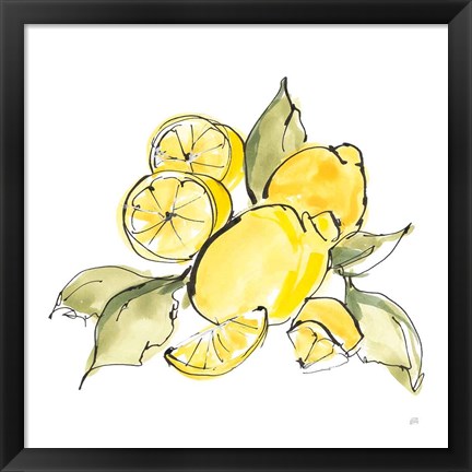 Framed Lemon Still Life III Print