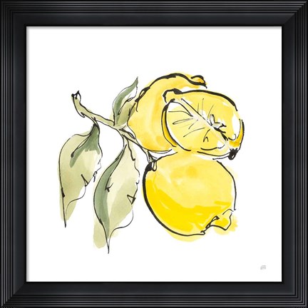 Framed Lemon Still Life II Print