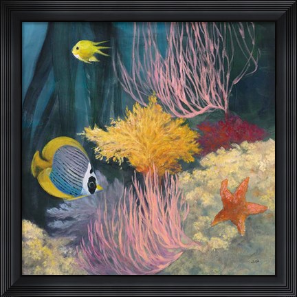 Framed Coastal Reef II Print