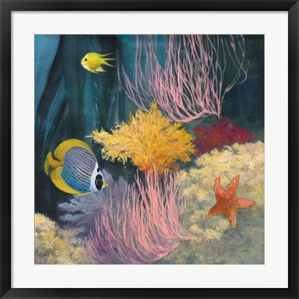 Framed Coastal Reef II Print