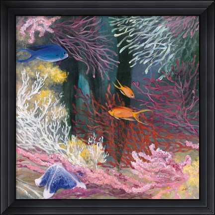 Framed Coastal Reef I Print