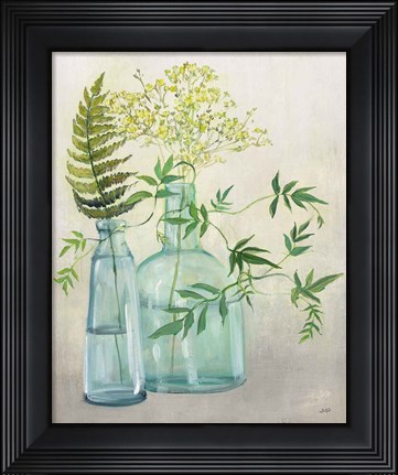Framed Woodland Greenery I Print