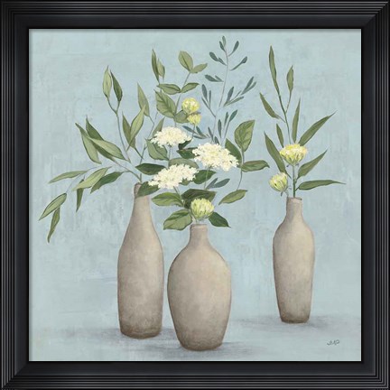 Framed Natural Bouquet I Blue Print