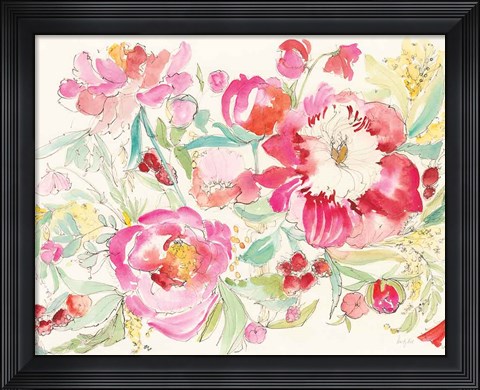 Framed Raspberry Picking Print