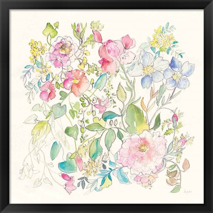 Framed Cottage Blooms Print