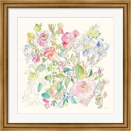 Framed Cottage Blooms Print