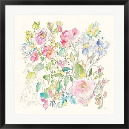 Framed Cottage Blooms Print