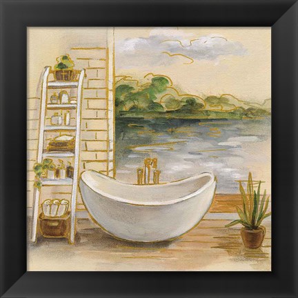 Framed Spa by the Lake II Print