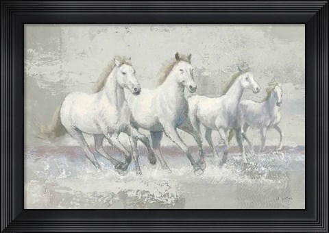 Framed Running Wild Crop I Neutral Print