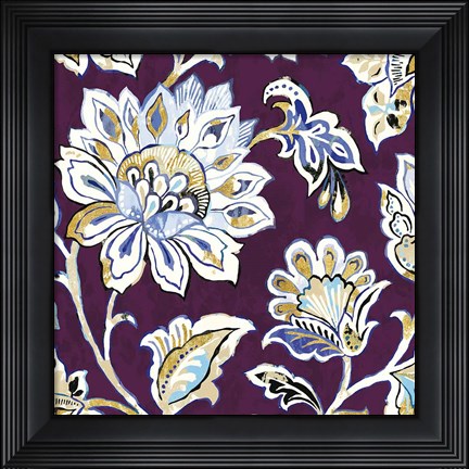 Framed Ceylon Gardens III Plum Print