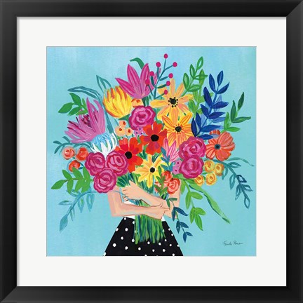 Framed Bunch of Flowers II Print