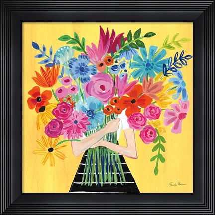 Framed Bunch of Flowers I Print
