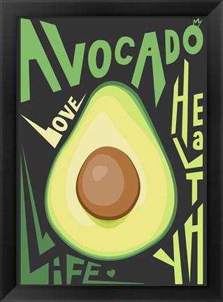 Framed Kitchen Avocado Print