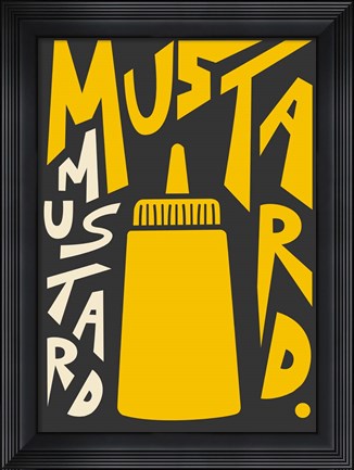 Framed Kitchen Mustard Print
